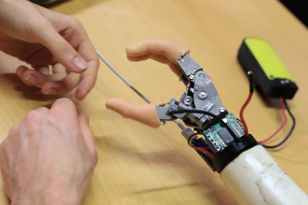 Working on myoelectric hand prototype